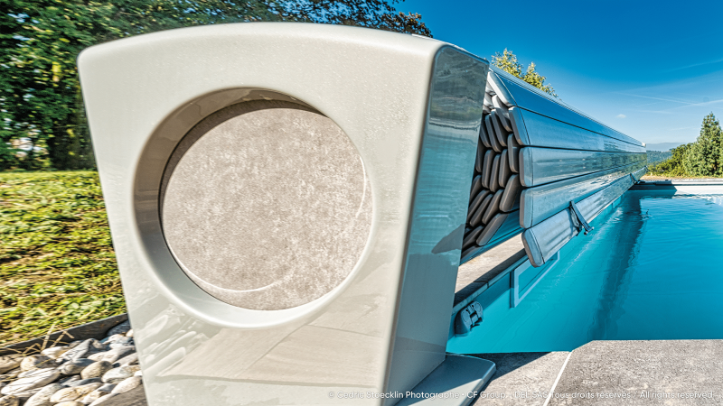 Preview: Rollabdeckung Moon elektrisch PVC Lamellen